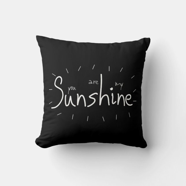 Du bist mein sonniges romantisches Sprichwort Kissen (Vorderseite)