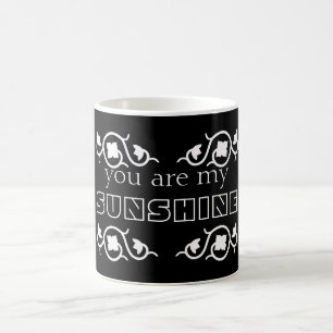 Du bist mein sonniges Schwarz-Weiß-Muster Kaffeetasse