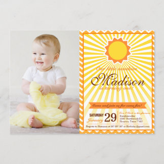 Du bist mein Sunshine Birthday Foto Einladung