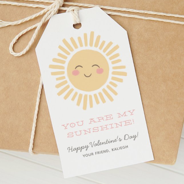Du bist mein Sunshine Kids Classroom Valentine Day Geschenkanhänger (Von Creator hochgeladen)