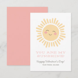 Du bist mein Sunshine Kids Classroom Valentine Day Mitteilungskarte