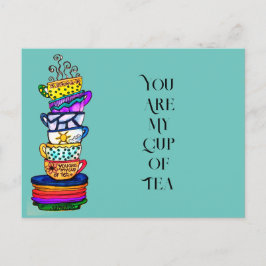 Du bist mein Tee-Postkarte-Cup Postkarte