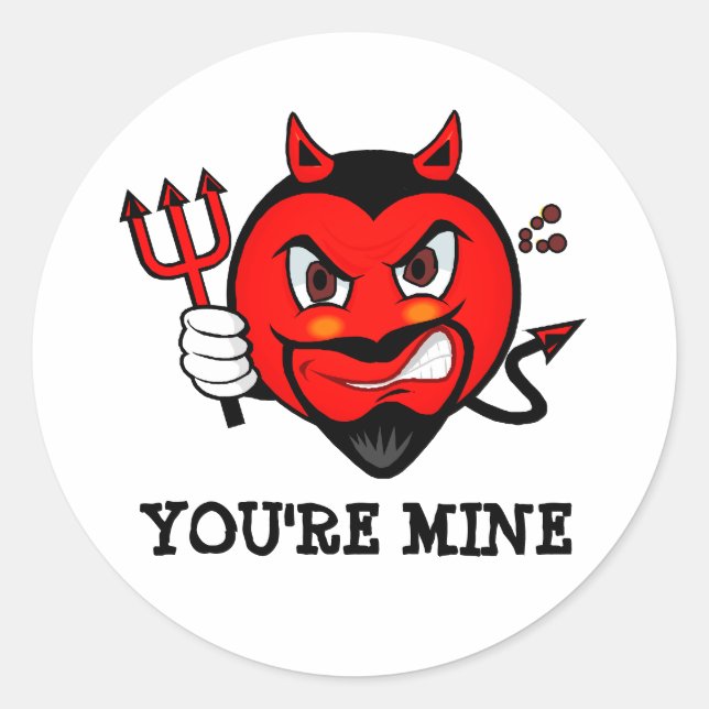 Du bist mein Teufel-Sticker Runder Aufkleber (Vorderseite)