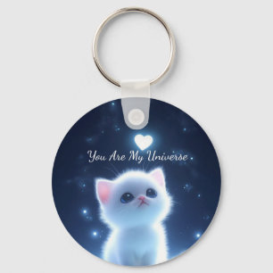 Du bist mein Universum Süße Katze Galaxy Schlüssel Schlüsselanhänger