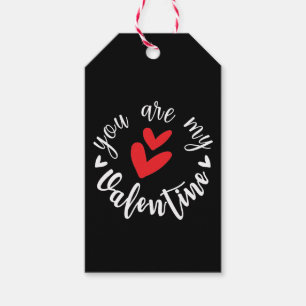 Du bist mein Valentine, zwei kleine Herzen Geschenkanhänger