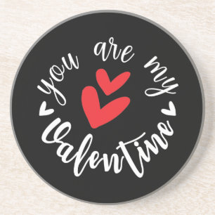 Du bist mein Valentine, zwei kleine Herzen Getränkeuntersetzer
