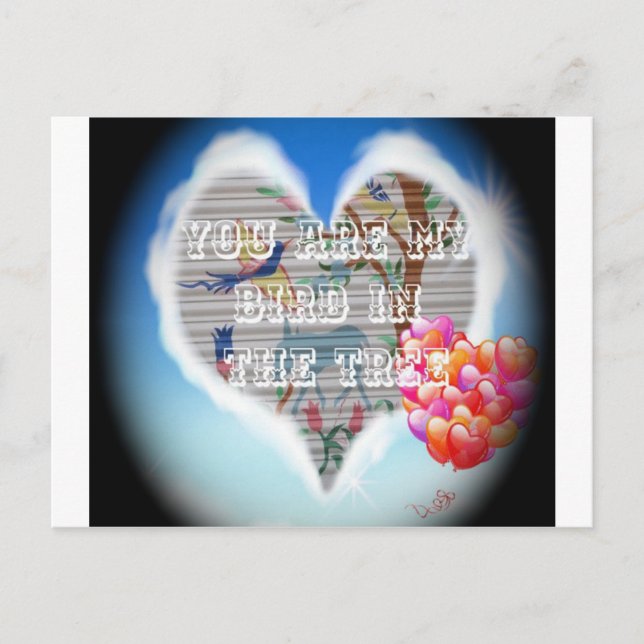 Du bist mein Vogel in den Bäumen.pnng Postkarte (Vorderseite)