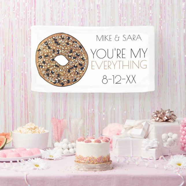 Du bist meine "Alles-Bagel-Feinschmecker-Gastgesch Banner (Party)