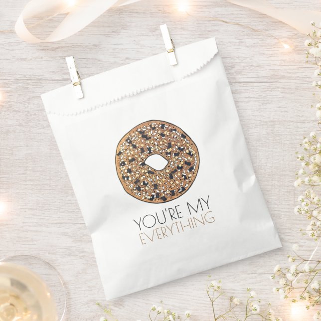 Du bist meine "Alles-Bagel-Frühstück-Liebe" Geschenktütchen (Ausgeschnitten)