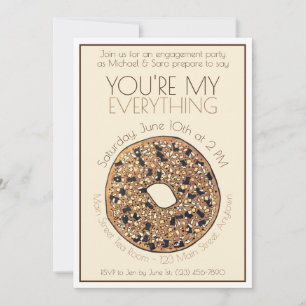 Du bist meine Alles-Bagel-Hochzeit-Verlobung Einladung