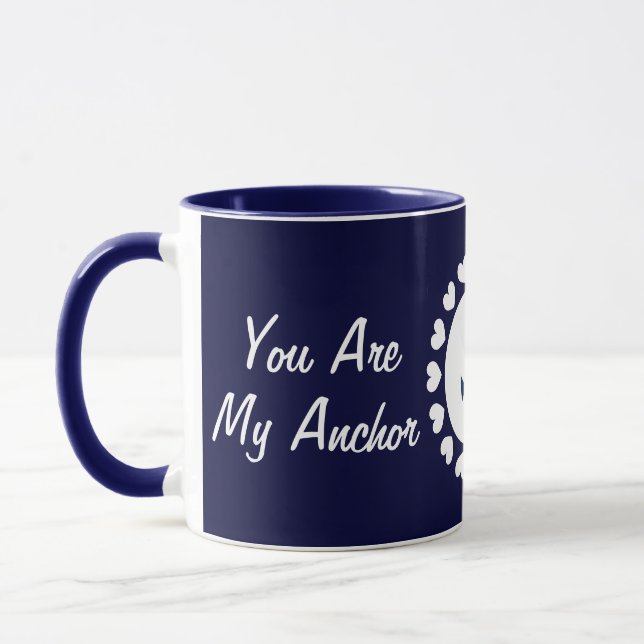 Du bist meine Anker-Tasse| Geschenk mit Herz Tasse (Links)