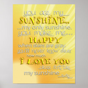 Du bist meine Art der Sonnenscheinwand Poster