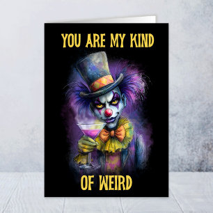 Du bist meine Art verrückter Clown-Freundschaftska Karte