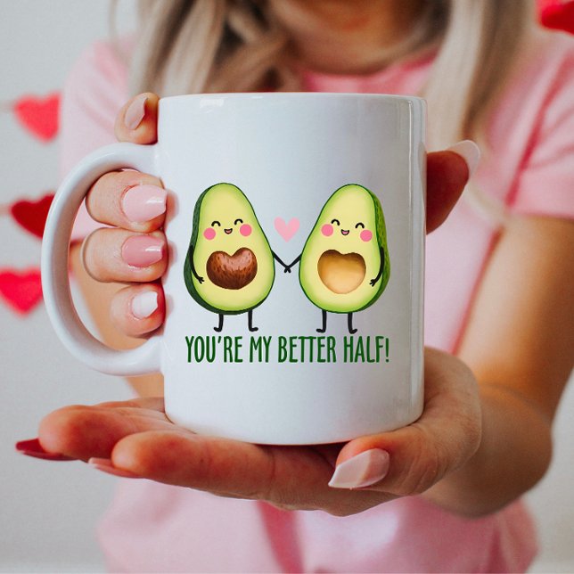 Du bist meine bessere Hälfte, Niedlicher Avocado Kaffeetasse (Von Creator hochgeladen)