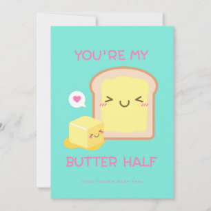 Du bist meine bessere Hälfte - Süße Puns Karte