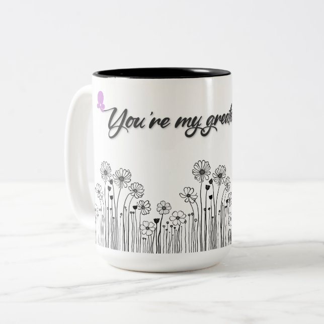 Du bist meine Beste Joy Tasse - Blumengeschenk für (Vorderseite Links)