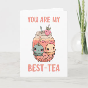 Du bist meine beste-Tee kawaii Boba Bubble Tea Fre Karte