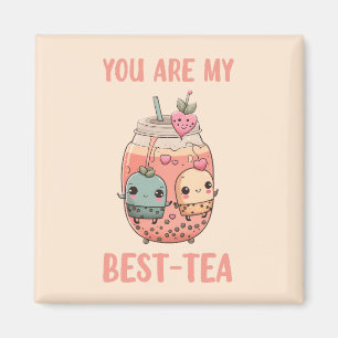 Du bist meine besten Freunde des Kawaii-Bubble-Tee Magnet