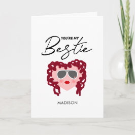 Du bist meine Bestie Funny Friendship Personalisie Karte