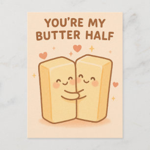 Du bist meine Butterhälfte Feiertagspostkarte