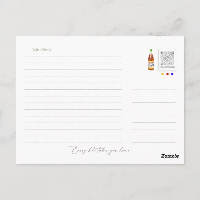 Du bist meine "ca phe sua daddy card" postkarte (Rückseite)