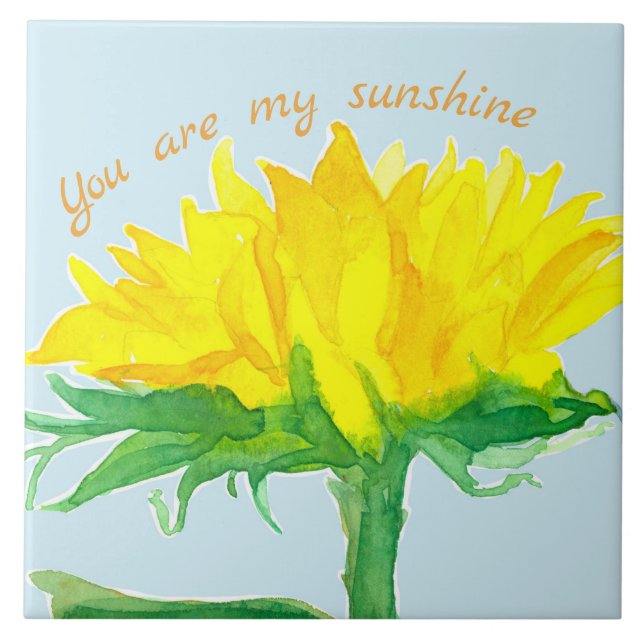 Du bist meine gelbe Sonnenblume. Fliese (Vorderseite)