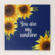 Du bist meine gelben Sonnenblumen Navy Blue