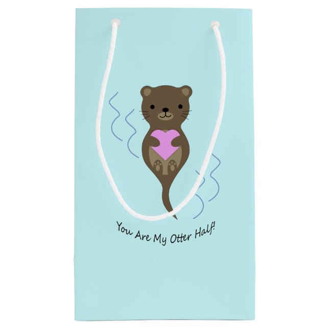 Du bist meine Hälfte Kleine Geschenktüte (Rückseite)