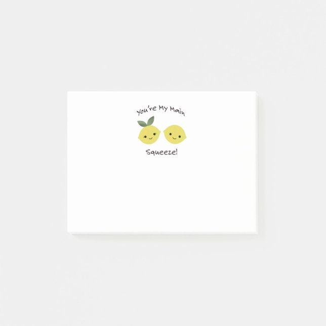 Du bist meine Haupt-Squeeze-Zitrone Post-it Klebezettel (Vorderseite)
