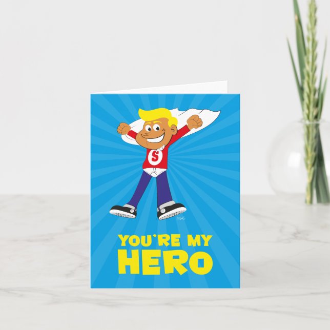 Du bist meine Heldenkarte Karte (Vorderseite)