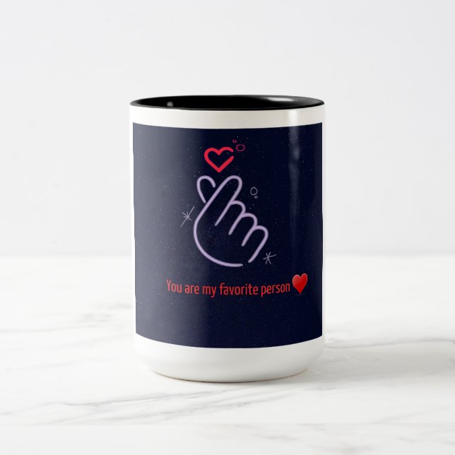 "Du bist meine Lieblingsperson" Keramik Tasse (Mittel)