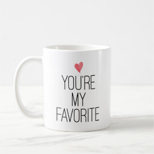 Du bist meine Lieblingsziffer-Herz-Valentinstag-Ta Kaffeetasse