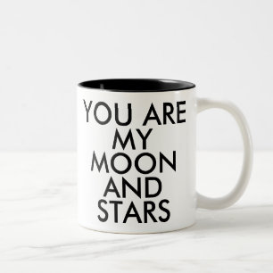 Du bist meine Mond- und Sternenwelt-Tasse   Valent Zweifarbige Tasse