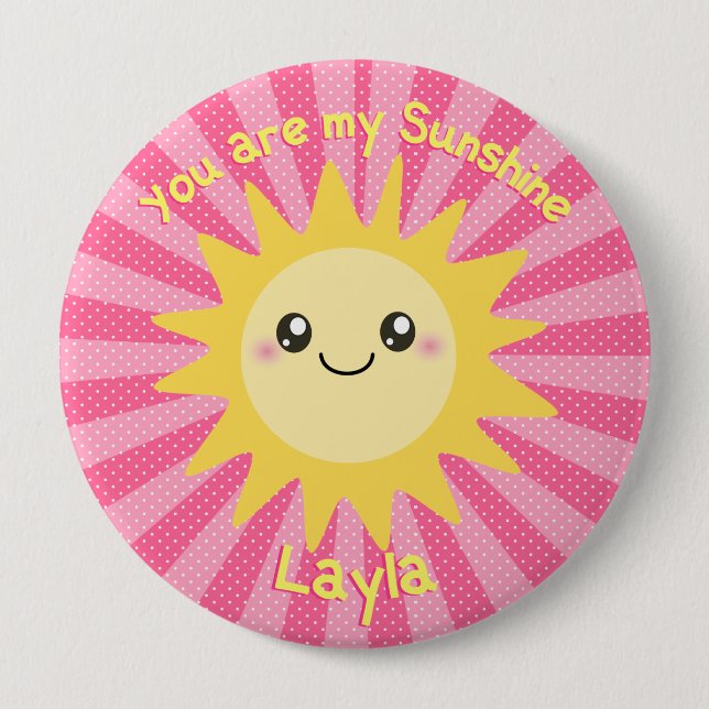 Du bist meine niedliche Sonnenschein Button (Vorderseite)