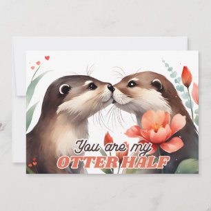 Du bist meine Otter-Hälfte Otter Küssen Valentinst Feiertagskarte