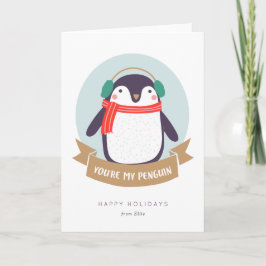 Du bist meine Penguin-Weihnachtskarte Feiertagskarte