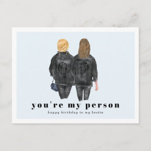 Du bist meine Person   Best Friend Birthday Postkarte