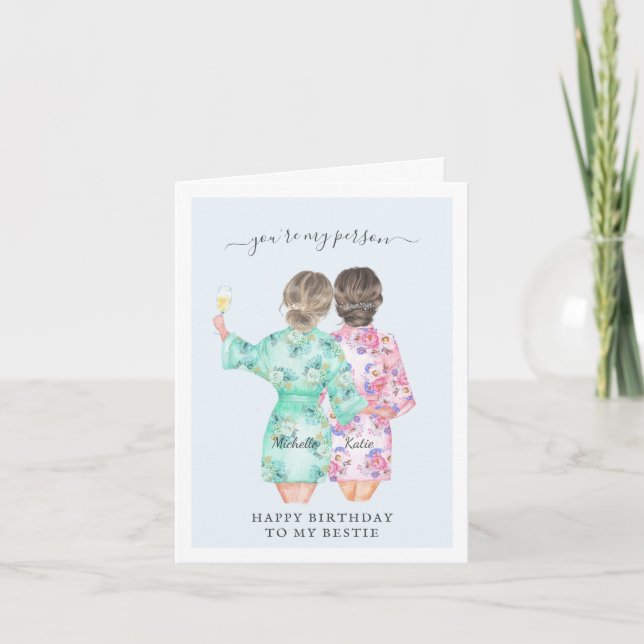 Du bist meine Person | Best Friends Birthday Card Karte (Vorderseite)