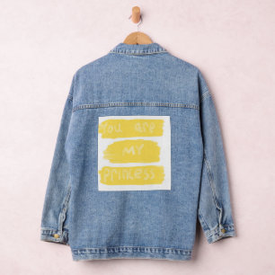Du bist meine Prinzessin in Textkunst Jeansjacke