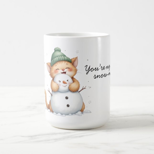 Du bist meine Schneemobil-Katze-Tasse Verwandlungstasse (Zentrum)
