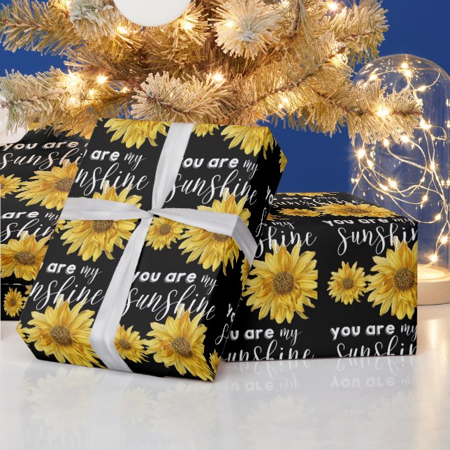 Du bist meine schwarze und helle Sonnenblume Geschenkpapier (Feiertage)