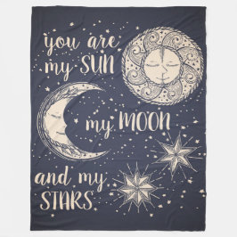 Du bist meine Sonne Mein Mond und meine Stars Fleecedecke
