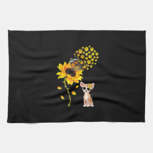 Du bist meine Sonnenblume Chihuahua Männer Frauen Geschirrtuch