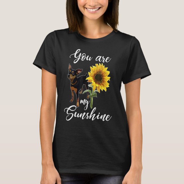 Du bist meine Sonnenblume Min Button Mama T-Shirt (Vorderseite)
