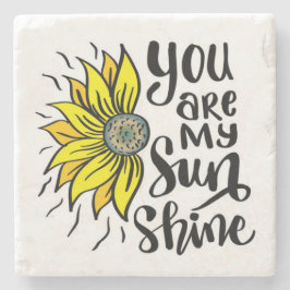 Du bist meine Sonnenblume Steinuntersetzer