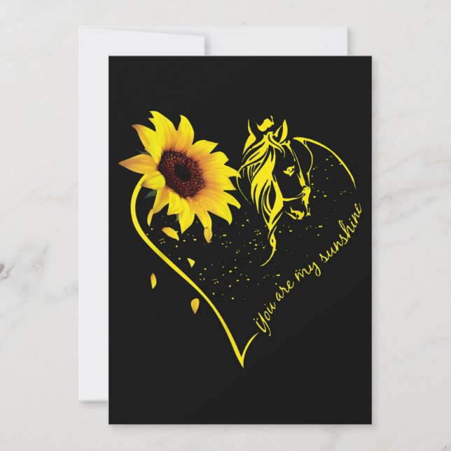 Du bist meine Sonnenblume und mein Pferd Einladung (Vorderseite)
