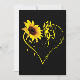 Du bist meine Sonnenblume und mein Pferd Einladung