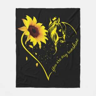 Du bist meine Sonnenblume und mein Pferd Fleecedecke