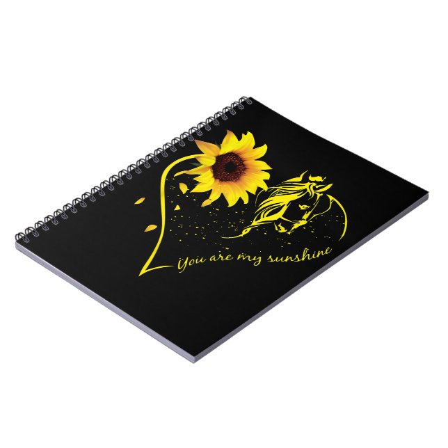 Du bist meine Sonnenblume und mein Pferd Notizblock (Linke Seite)