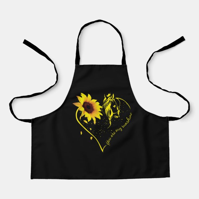 Du bist meine Sonnenblume und mein Pferd Schürze (Vorderseite)